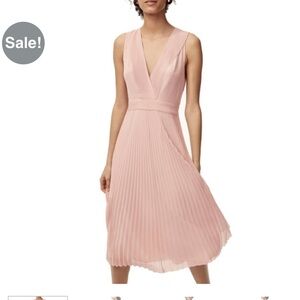 Aritzia Wilfred Julianne Midi Dress petite size 00 blush special ocassion dress
